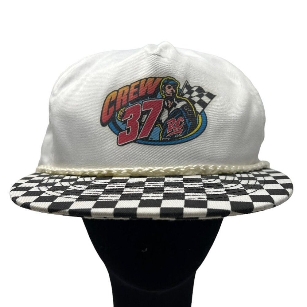 Jeremy Mayfield 37 Crew Vintage Retro Snapback Hat Cap NASCAR RC Cola Checkered